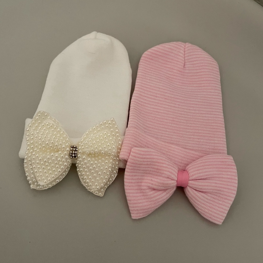 Newborn Baby Girl Hospital Beanie